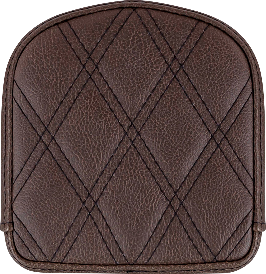 Sissy Bar Pad - Lattice Stitched - Brown - Lutzka's Garage