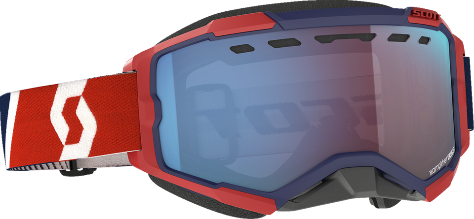 Fury Snow Goggles - Red/Blue - Enhancer Blue Chrome - Lutzka's Garage