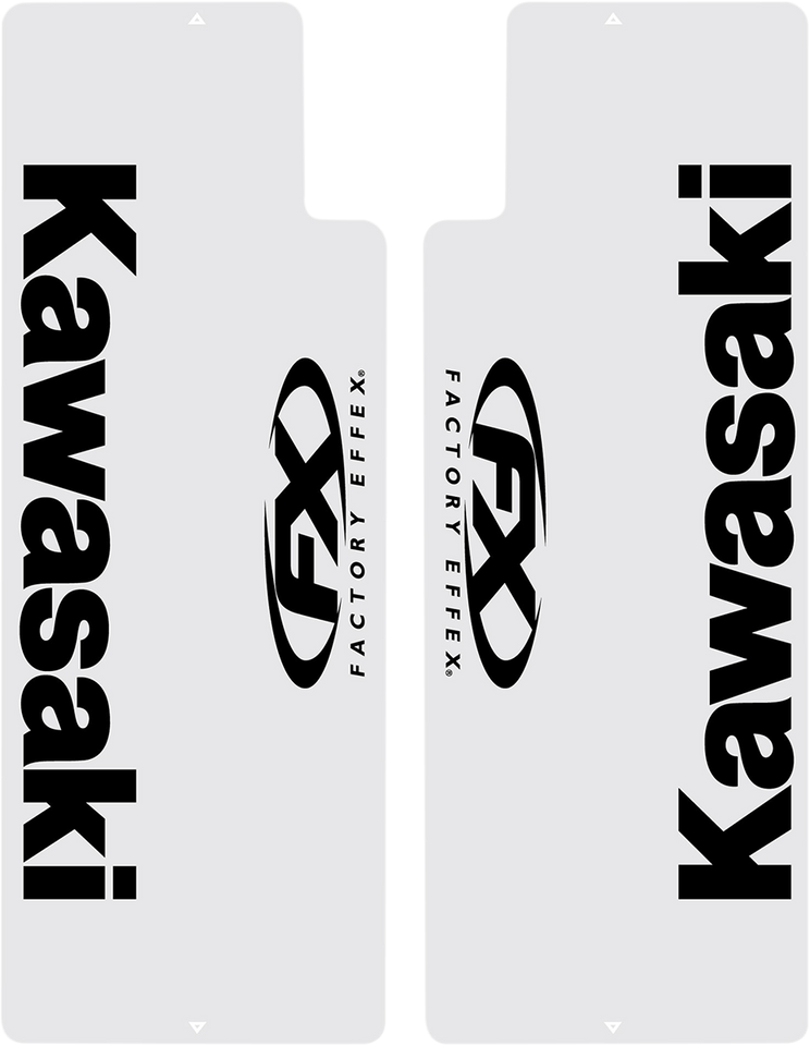 Fork Shield Decal - Upper - Kawasaki - Black - Lutzka's Garage