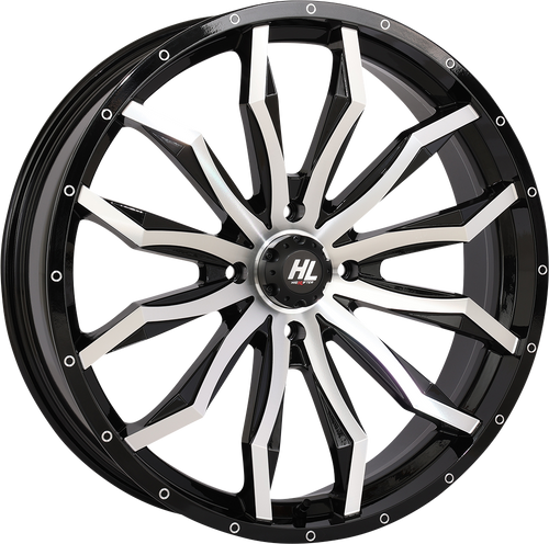 Wheel - HL21 - Front/Rear - Gloss Black w/Machined - 22x7 - 4/156 - 4+3 (+10 mm)