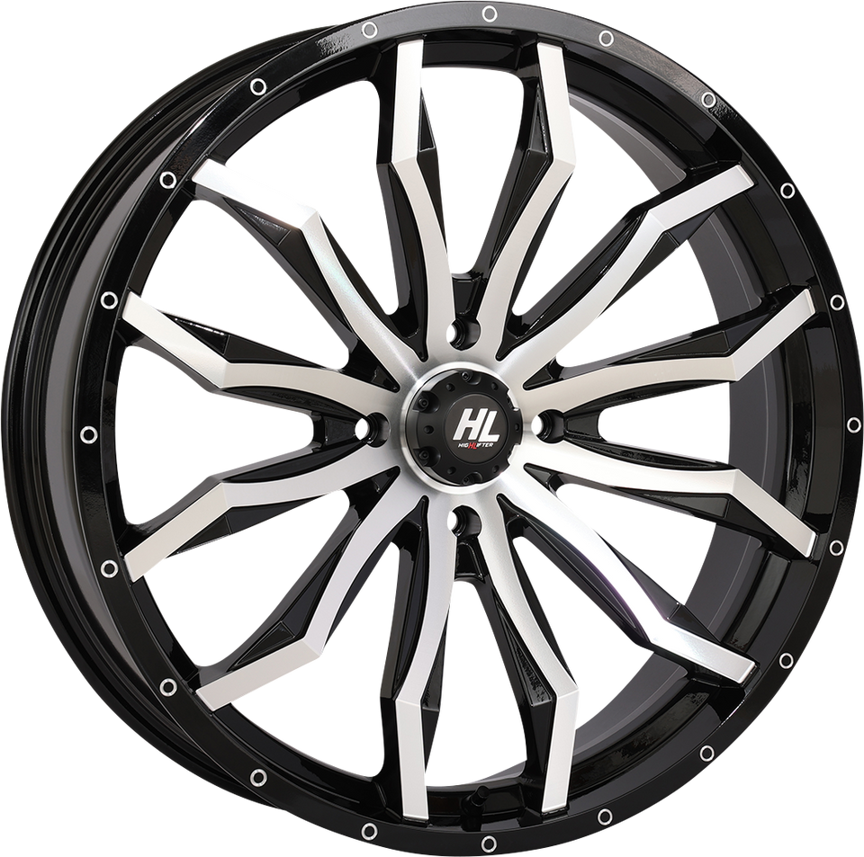 Wheel - HL21 - Front/Rear - Gloss Black w/Machined - 22x7 - 4/156 - 4+3 (+10 mm)