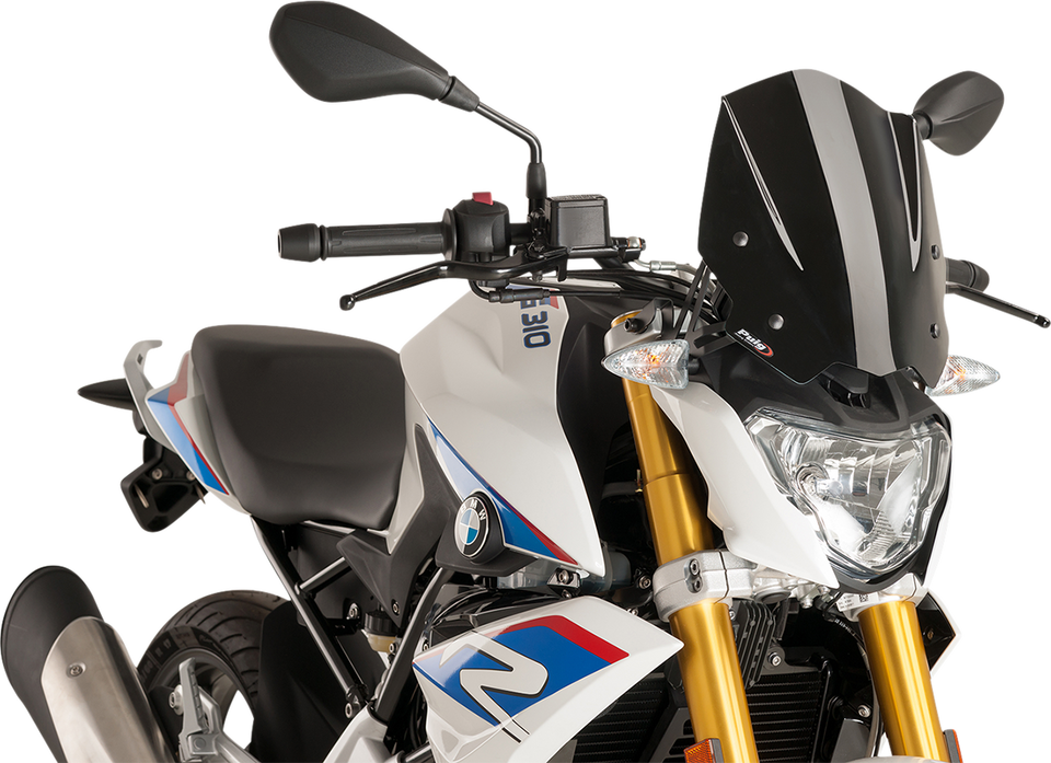 New Generation Windscreen - 12" - Black - BMW - Lutzka's Garage