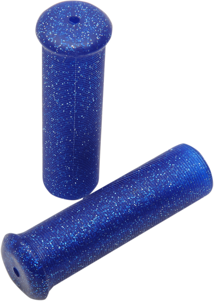 Grips - Retro - Metal - 7/8" - Blue - Lutzka's Garage