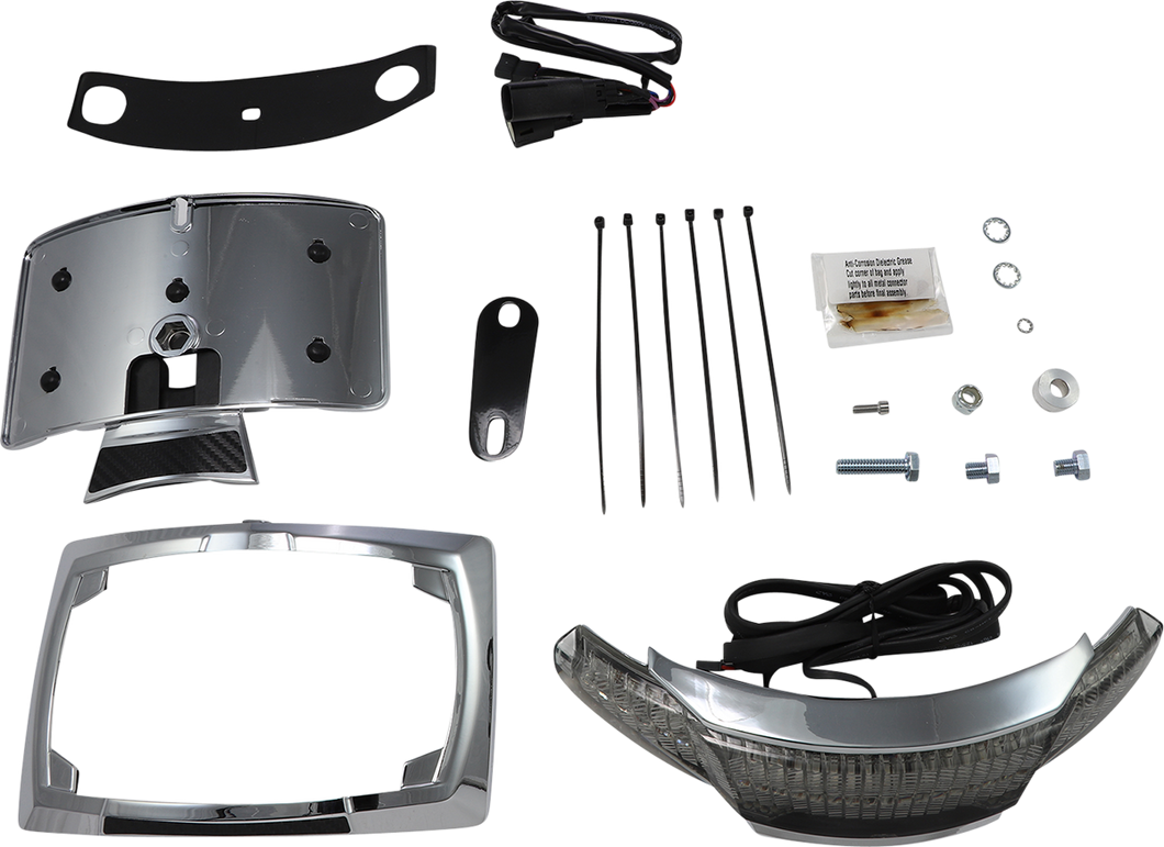 Taillight/License Plate Holder - Chrome - Lutzka's Garage