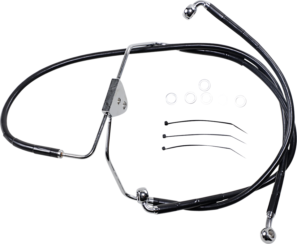 Brake Line - Front - Black - +2" - Lutzka's Garage