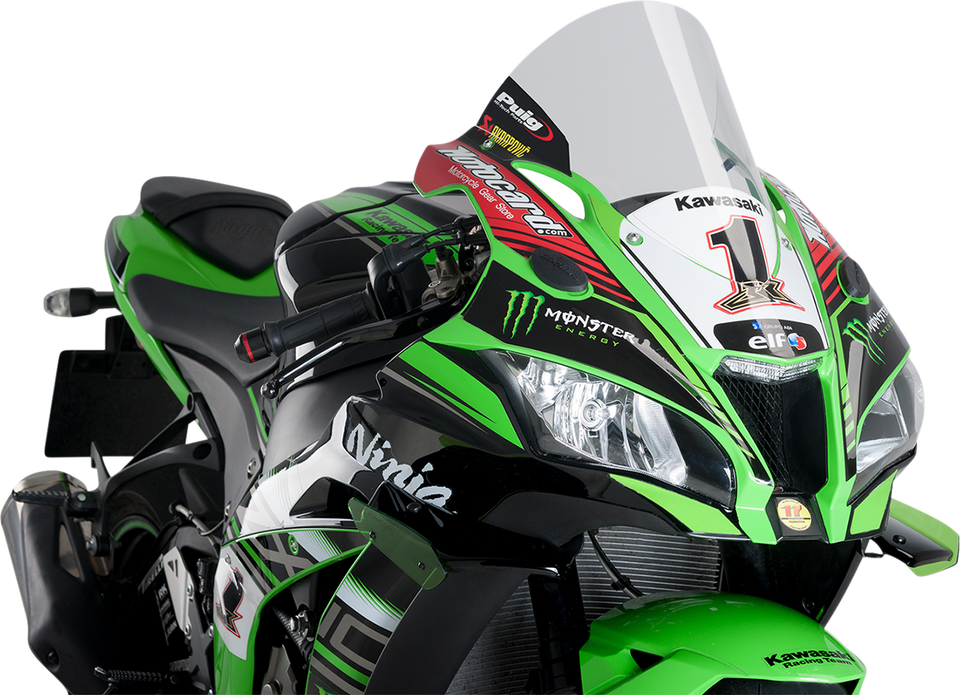 Race Windscreen - 14-1/4" - Clear - Kawasaki - Lutzka's Garage