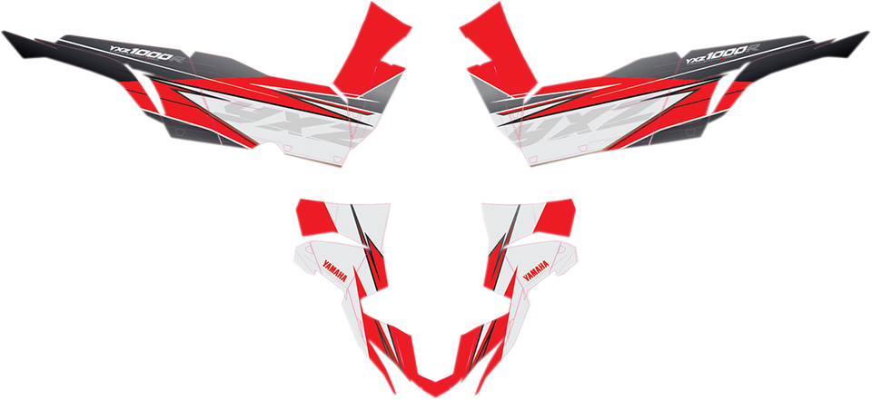 Complete Graphics Kit - Gray/Red - 2-Door - Yamaha - Lutzka's Garage