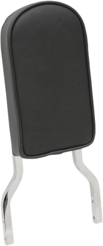 Sissy Bar Pad - Tall - Smooth W/Piping - Black - Lutzka's Garage