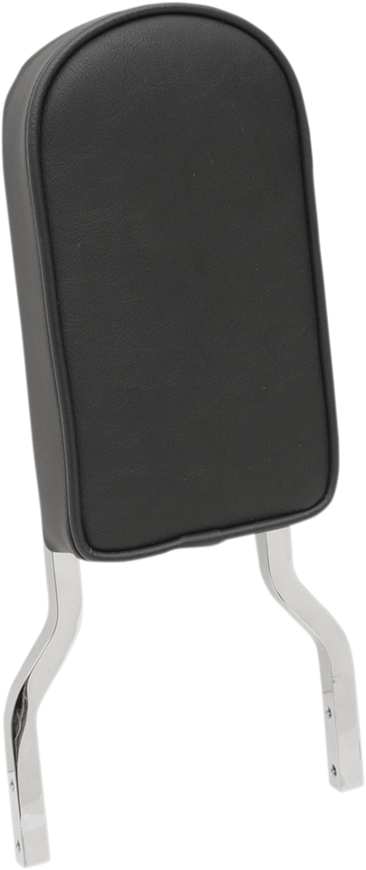 Sissy Bar Pad - Tall - Smooth W/Piping - Black - Lutzka's Garage
