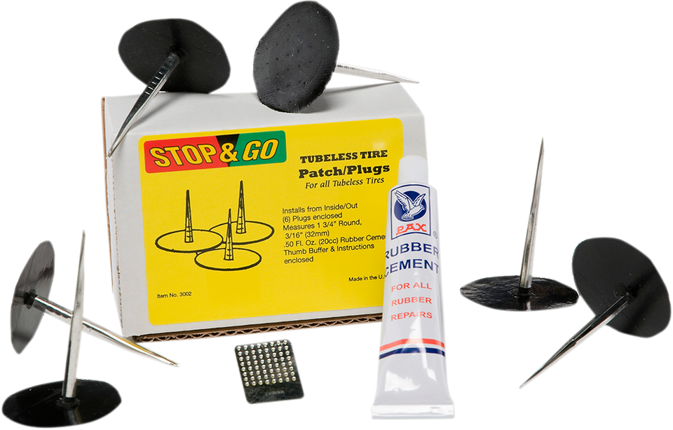 Patches/Plugs and Rubber Cement - Tire - Replacement - Kit