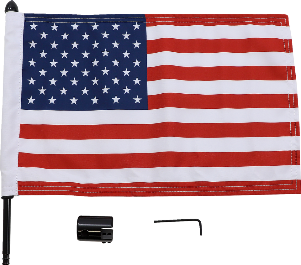 Flag Mount - 1/2" Square Sissy Bar - 10" X 15" Flag