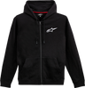 Ageless Zip Hoodie - Black/White - Medium - Lutzka's Garage