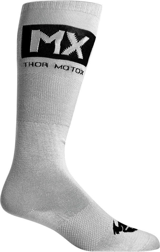 MX Cool Socks - Gray/Black - Size 6-9 - Lutzka's Garage