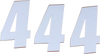 SX Plate Number - #4 - White - 4" - Lutzka's Garage