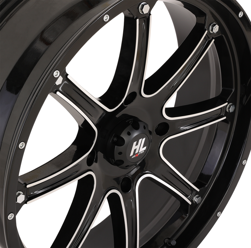 Wheel - HL4 - Front/Rear - Gloss Black w/Machined - 20x6.5 - 4/156 - 4+2.5 (+10 mm)