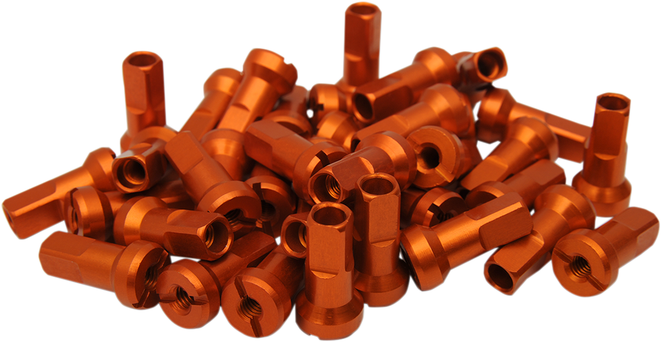 Spoke Nipples - MX1 - Orange - 8 Gauge - Set - Lutzka's Garage