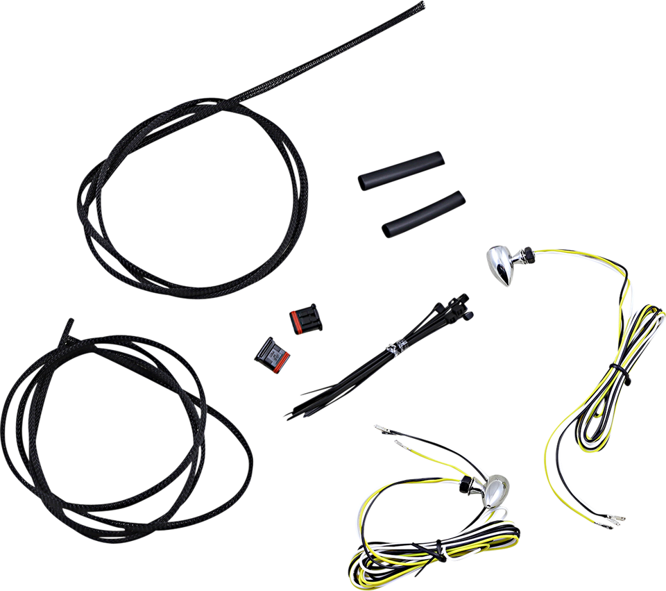 Micro Turn Signals - Dual - Amber/White - Chrome - Lutzka's Garage