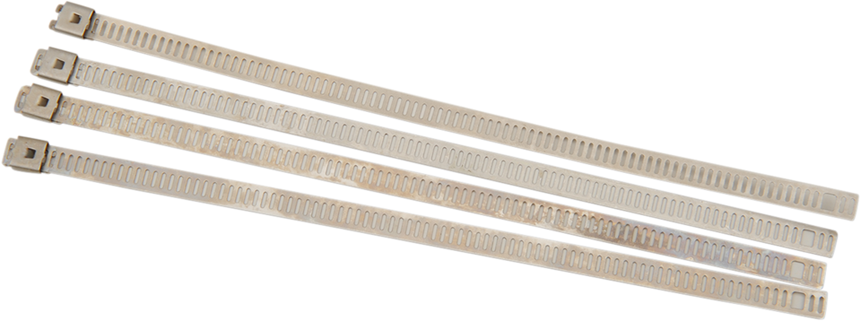 Exhaust Wrap Clamps - Silver - 4 Pack - Lutzka's Garage