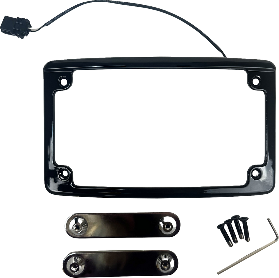Lighted License Plate Frame - Black - Lutzka's Garage