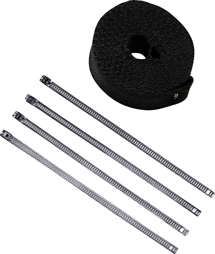 Lava Rock Exhaust Wrap Kit - Metallic Black - 2