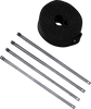 Lava Rock Exhaust Wrap Kit - Metallic Black - 2" x 25
