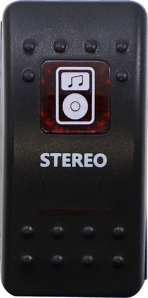 Rocker Switch - Stereo - Red - Lutzka's Garage