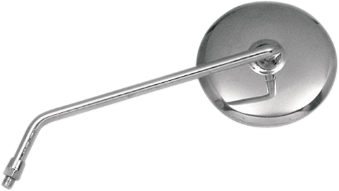 Mirror - CB-Style - Side View - Round - Chrome - Lutzka's Garage