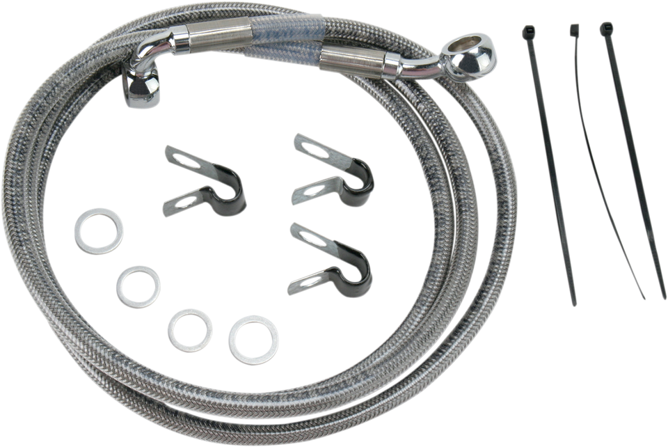 Brake Line - Front - +10" - Stainless Steel - Lutzka's Garage