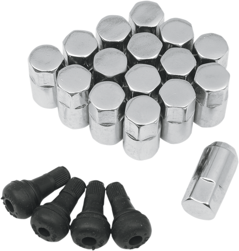 Lug Nut - 10 mm x 1.25 - Chrome - Tapered - 16 Pack - Lutzka's Garage