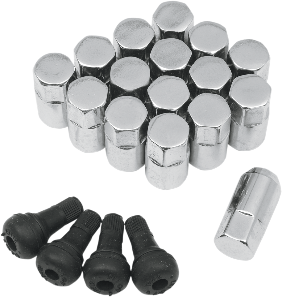 Lug Nut - 10 mm x 1.25 - Chrome - Tapered - 16 Pack - Lutzka's Garage