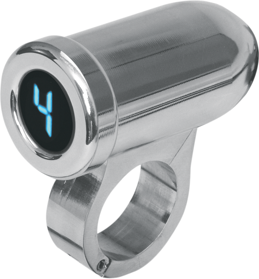 1" Auto Programming Gear Indicator - Chrome - Blue Display - Lutzka's Garage