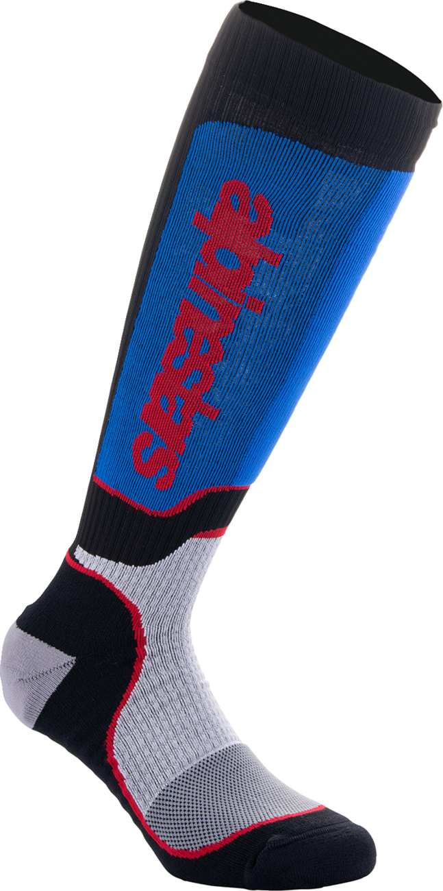 MX Plus Socks - Black/Red/White/Blue - Medium - Lutzka's Garage