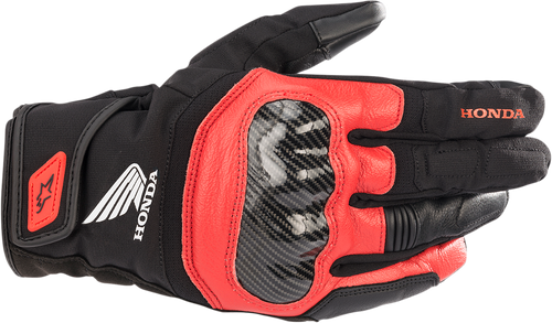 Honda SMX Z Drystar® Gloves - Black/Bright Red - Small - Lutzka's Garage