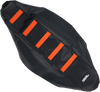 Ribbed Seat Cover - Black Cover/Orange Ribs - KTM