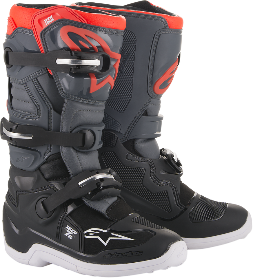 Youth Tech 7S Boots - Black/Gray - US 4 - Lutzka's Garage