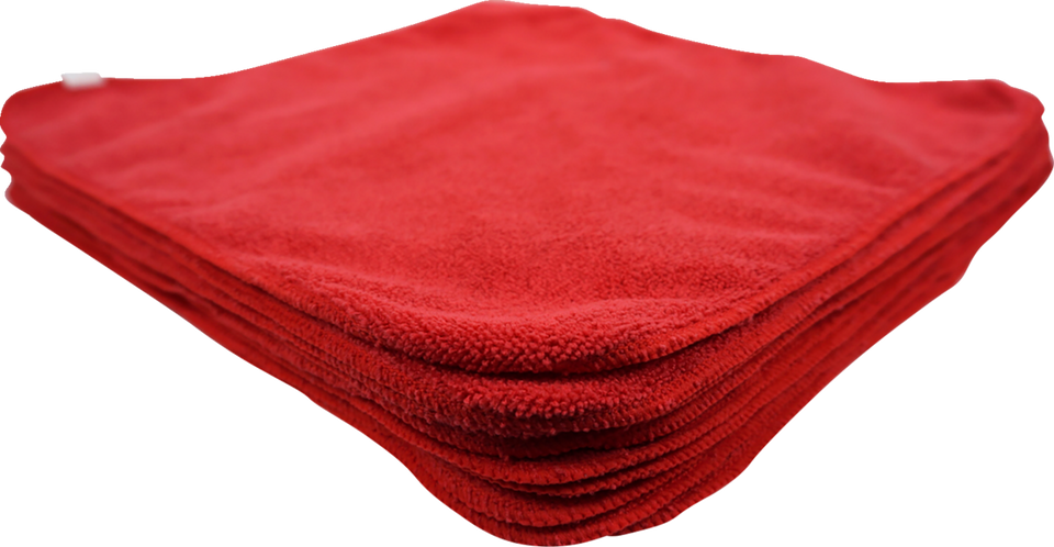 Microfiber Towels - Red - 24-Pack - Lutzka's Garage