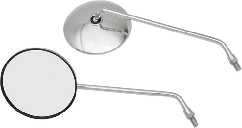 Mirrors - Classic - Universal - Side View - Round - Chrome - Left/Right - Lutzka's Garage