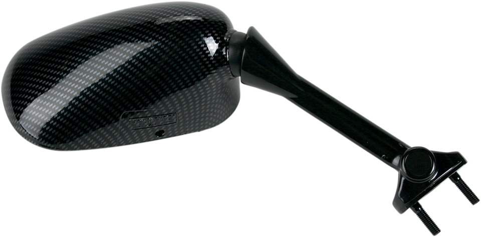 Mirror - Side View - Black/Carbon Fiber - Rectangle - Right - Kawasaki