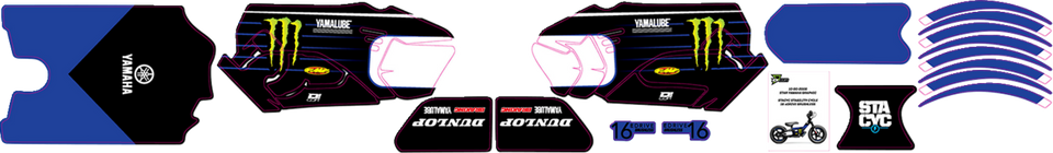 STACYC™ Stability Cycle Graphic Kit - 16" - Brushless - Star - Lutzka's Garage