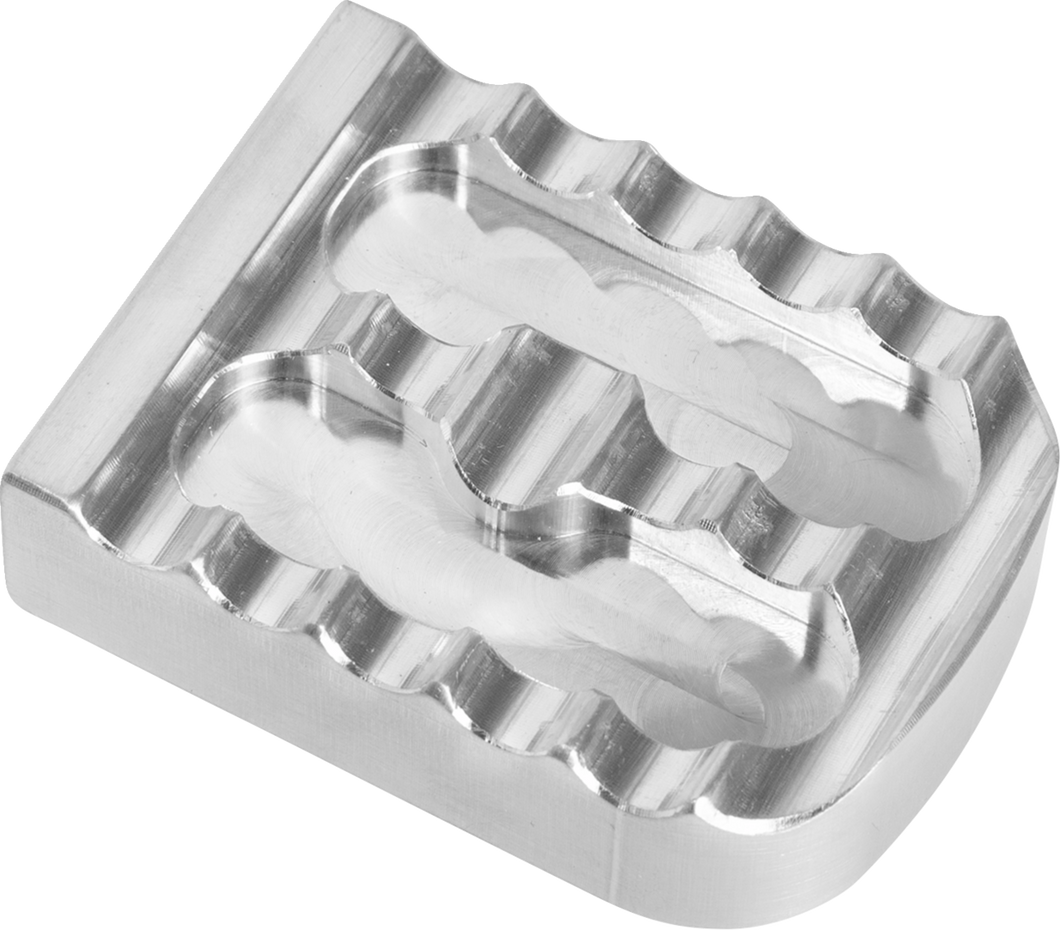 Brake Pedal Cover - Silver - Serrated - Lutzka's Garage