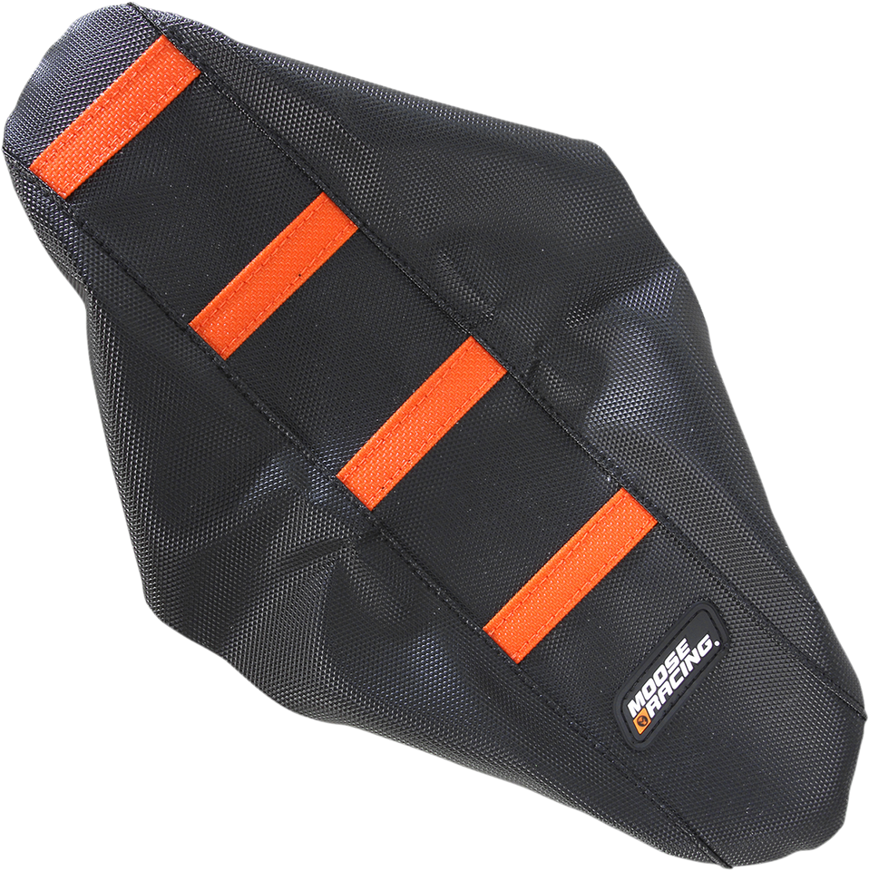 Ribbed Seat Cover - Black Cover/Orange Ribs - KTM