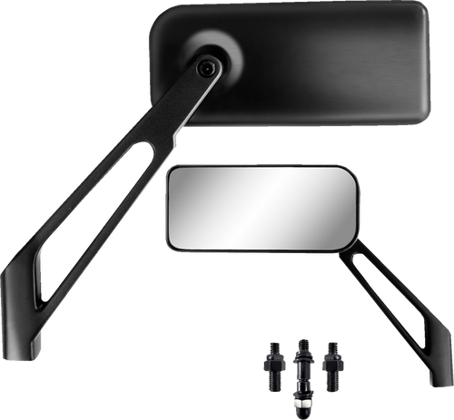 Mirror - X-Treme Designer - Side View - Rectangular - Black - Lutzka's Garage