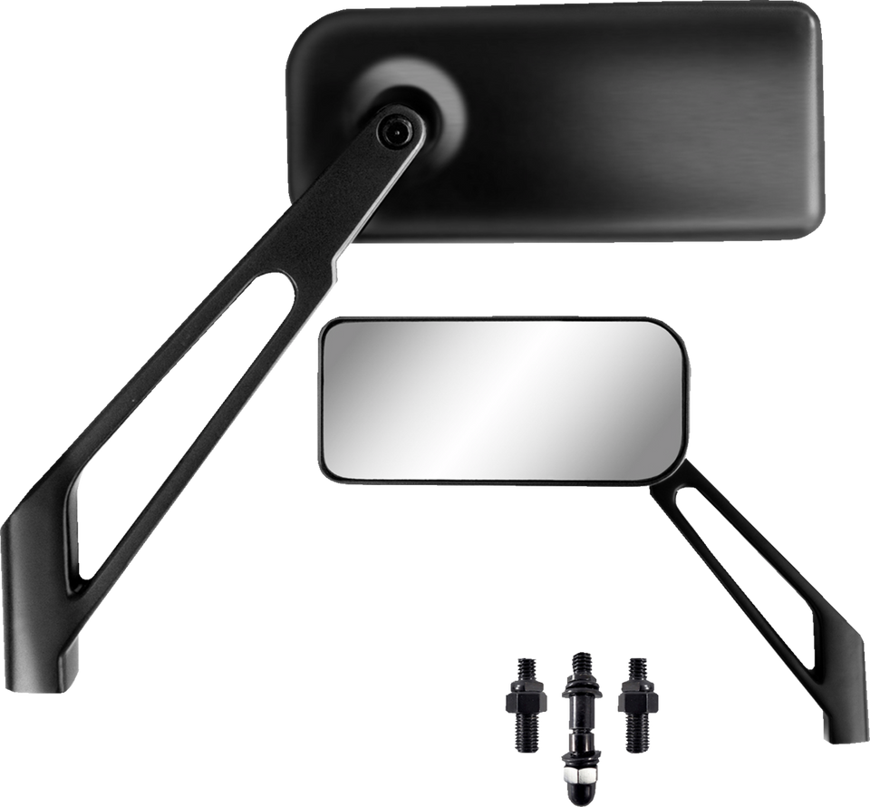 Mirror - X-Treme Designer - Side View - Rectangular - Black - Lutzka's Garage