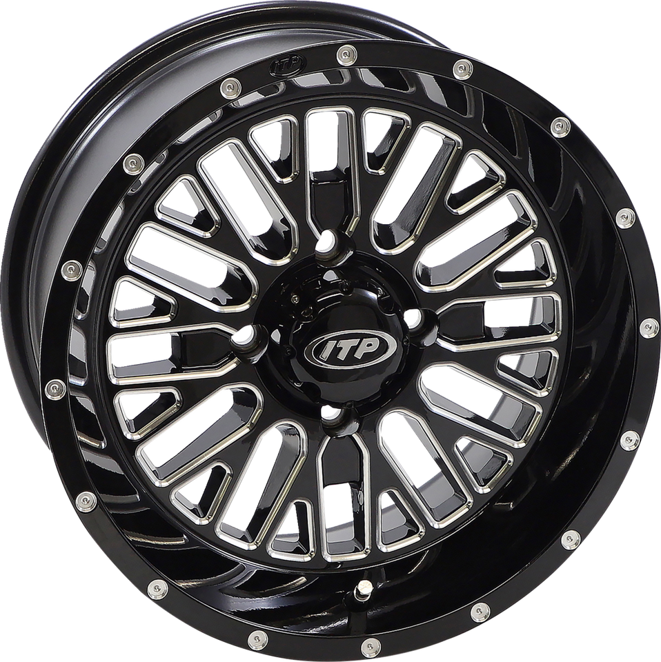 Wheel - Momentum - Front/Rear - Black/Milled - 15x7 - 4/137 - 5+2 (+30 mm)