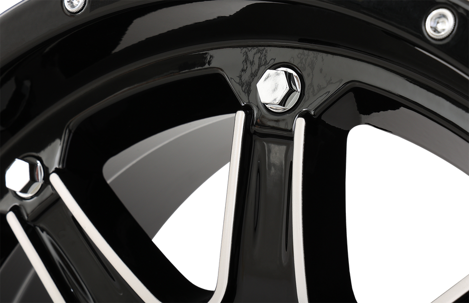 Wheel - HL4 - Front/Rear - Gloss Black w/Machined - 14x7 - 4/110 - 4+3 (+10 mm)