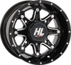 Wheel - HL4 - Front/Rear - Gloss Black w/Machined - 12x7 - 4/110 - 4+3 (+10 mm)