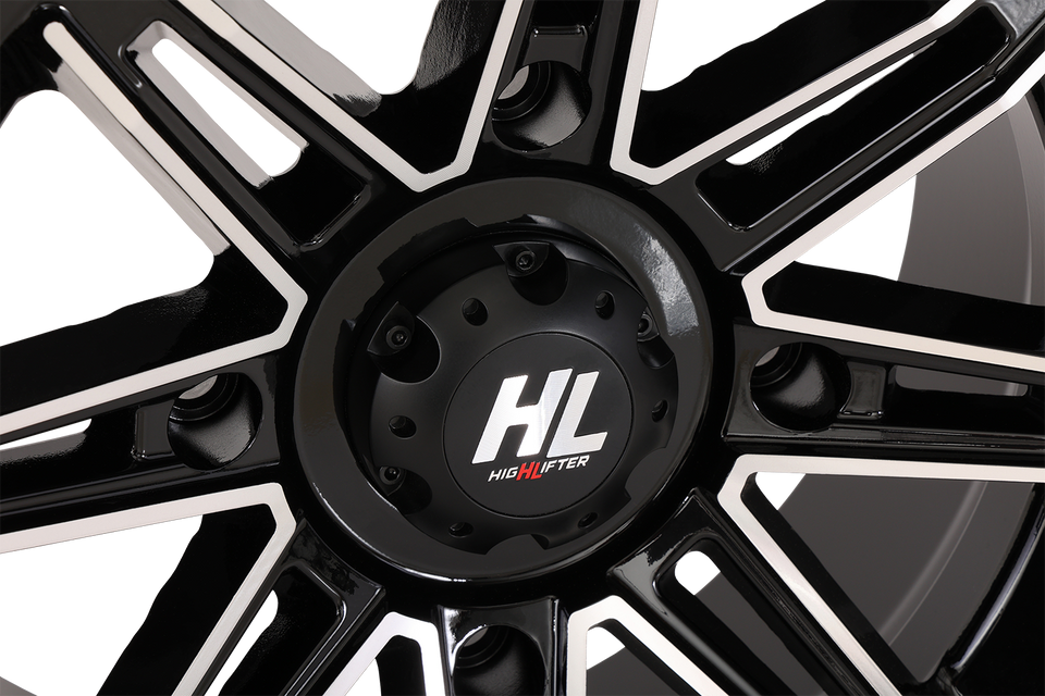 Wheel - HL22 - Front/Rear - Gloss Black w/Machined - 14x7 - 4/137 - 4+3 (+10 mm)