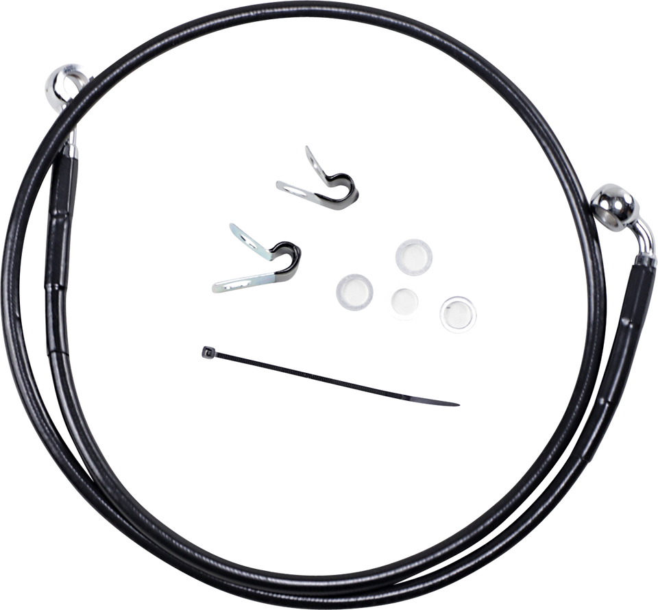 Brake Line - Front - Black - +6" - 04-10 XL - Lutzka's Garage