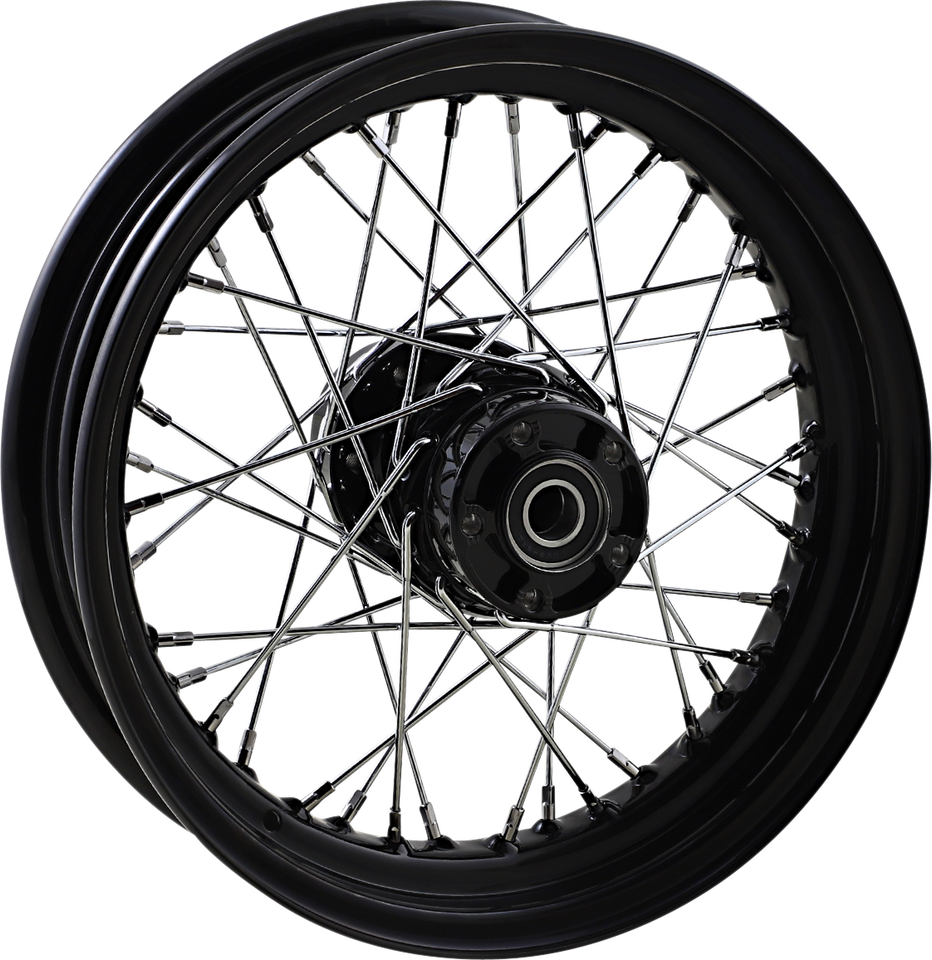 Wheel - Laced - 40 Spoke - Rear - Black - 16x3 - 86-99 FLT - Lutzka's Garage
