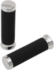 Grips - Foam - 7/8" - 150 mm - Chrome - Lutzka's Garage